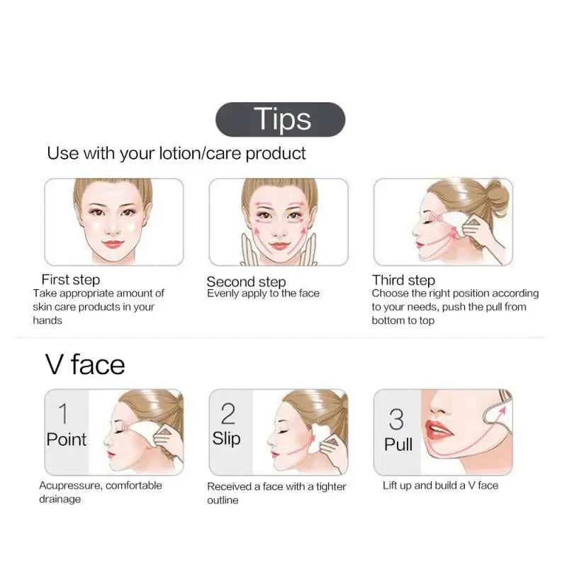 Rose Quartz Gua Sha For Face Massager Skin scraping GuaSha Lifting Natural Jade Massage for Face Gouache Scraper Wrinkle Remover
